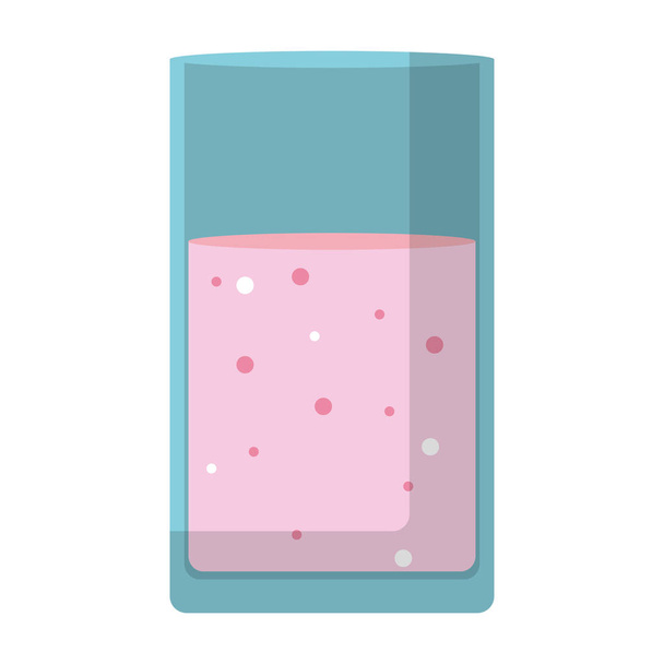 cor bebida de frutas smoothie fresco na ilustração vetorial de vidro
 - Vetor, Imagem