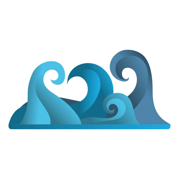 naturaleza olas océano tropical estilo vector ilustración
 - Vector, Imagen