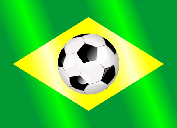 fotbal fotbal brazilská vlajka - Fotografie, Obrázek