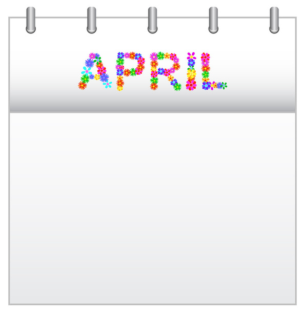 Kalenderblatt April - Vektor, Bild