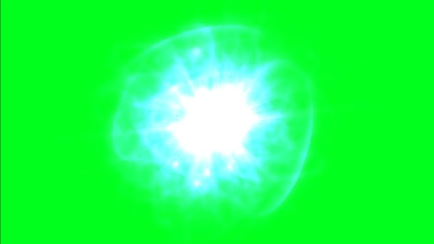 Atom iplik ile çekirdek ve elektronlar yeşil ekran üzerinde - Video, Çekim