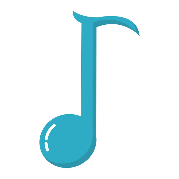 quarter musical note sign rhythm vector illustration - Vector, Image