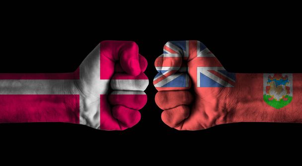 Dänemark gegen Bermuda-Konzept - Foto, Bild