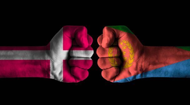 Koncepce Dánska vs. Eritrea - Fotografie, Obrázek
