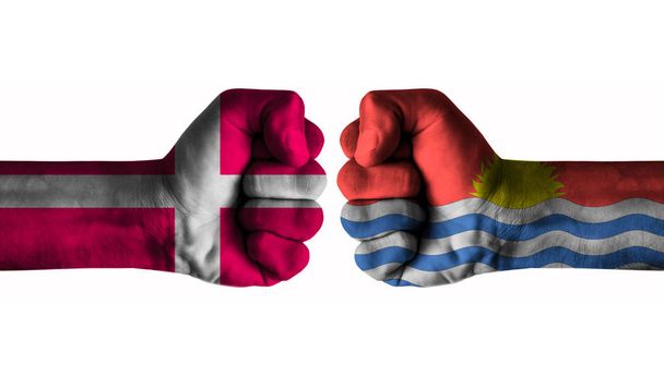 Данія проти Кірібаті концепція - Фото, зображення