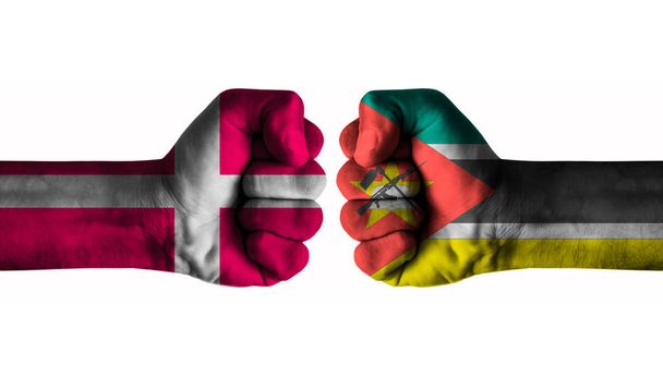 Denmark vs Mozambique concept - Photo, Image