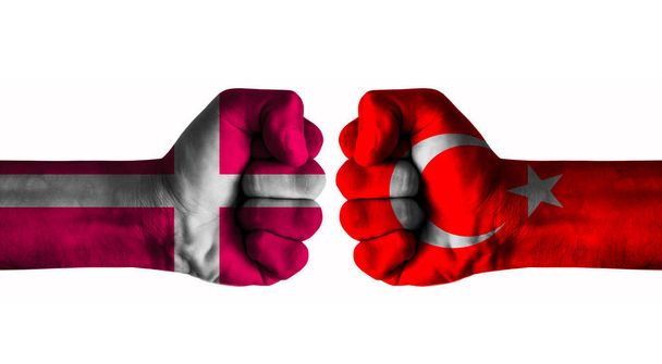 Dinamarca vs Turquía concepto
 - Foto, imagen