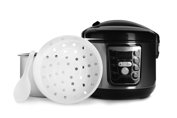 Disassembled electric multi cooker on white background - Fotó, kép