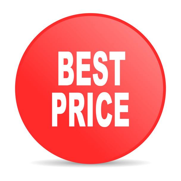 best price red circle web glossy icon - Fotó, kép