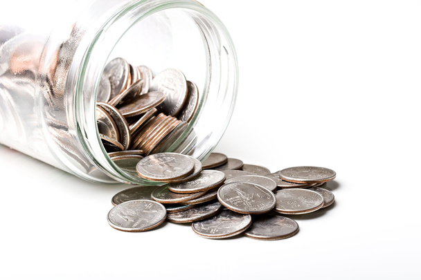 çeyrek 25 cent sikke izole değiştirme - Fotoğraf, Görsel
