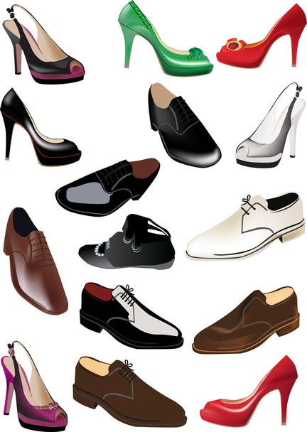 collection de chaussures homme et femme
 - Vecteur, image