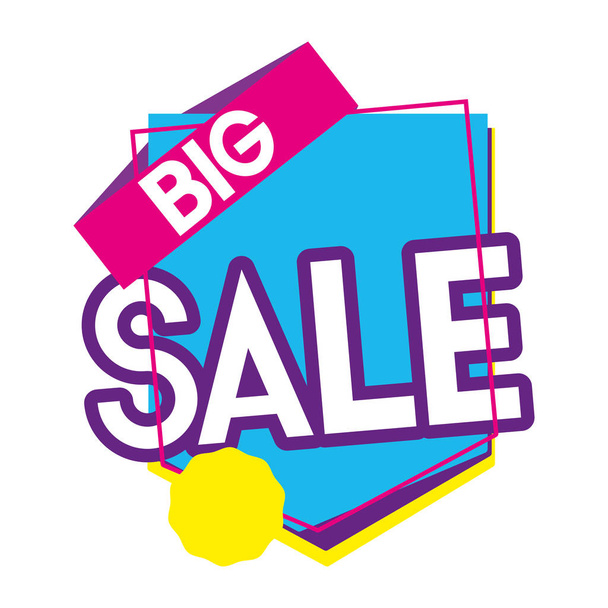 big sale promo tag message vector illustration - Vector, Image