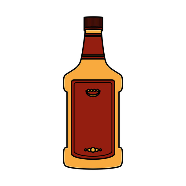 kolor tequila alkohol butelka alkoholu napój vector illustration - Wektor, obraz