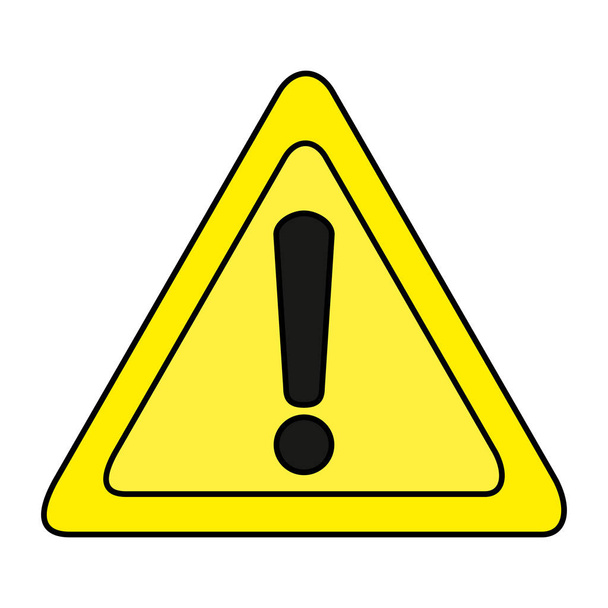 kleur darger voorzichtigheid embleem en waarschuwingssymbool vector illustratie - Vector, afbeelding