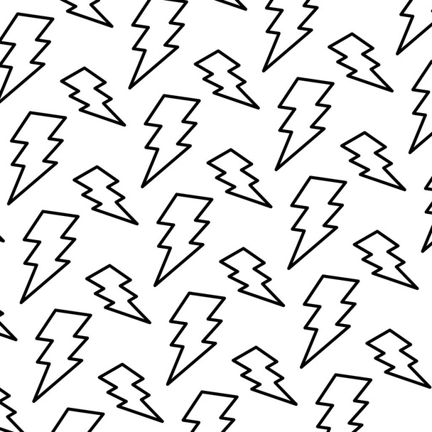 Linie elektrischer Donner Darger Symbol Hintergrund Vektor Illustration - Vektor, Bild