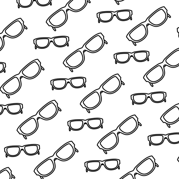 line fashion sunglasses optical object background vector illustration - Vector, Image