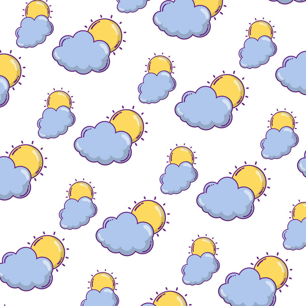 nature soleil météo et nuages fond vectoriel illustration
 - Vecteur, image