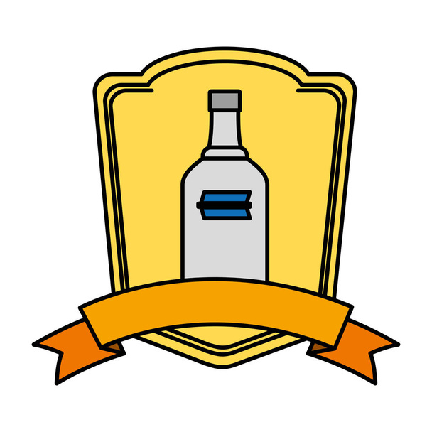 kolor alkohol wódka butelka napoju godło wektor illustrativo - Wektor, obraz