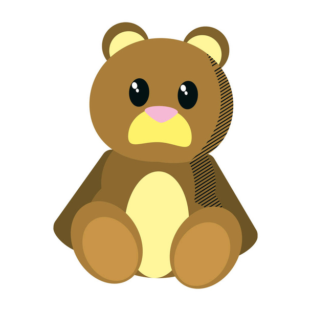 oso de peluche lindo juguete infantil vector ilustración
 - Vector, imagen