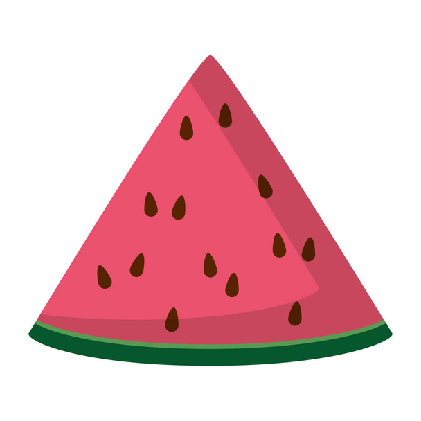 delicious watermelon organic fruit nutrition vector illustration - Vector, Image