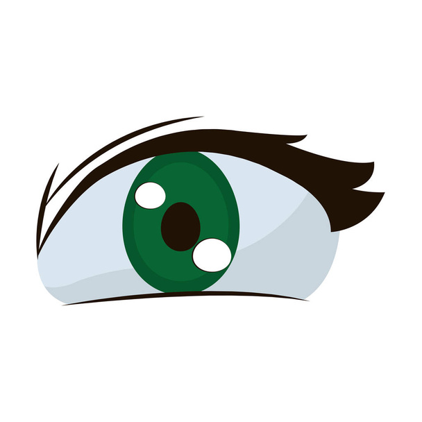 mooie vrouw ogen met wimpers stijl vectorillustratie - Vector, afbeelding