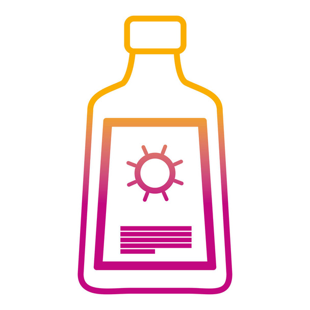 ligne dégradée crème solaire protection peau lotion vectorielle illustration
 - Vecteur, image
