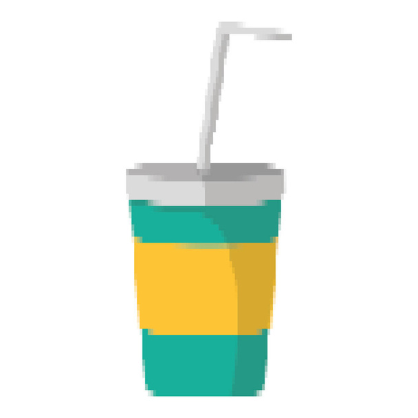 ilustracja wektorowa pixelated napoj gazowany świeżych napojów - Wektor, obraz
