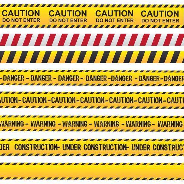 Caution and danger ribbon - Vector, Image