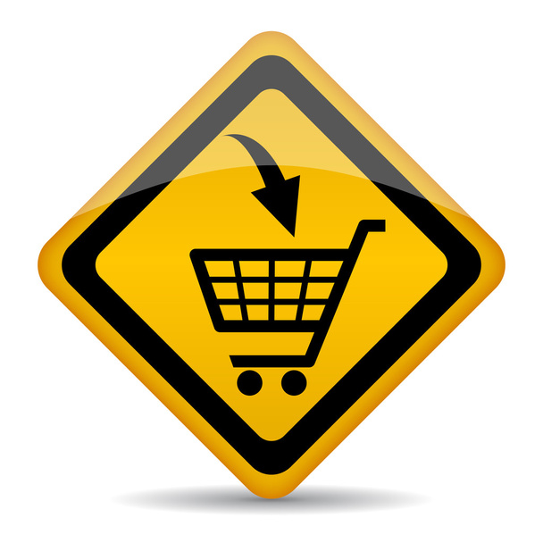 Vector shopping cart sign - Vector, Imagen