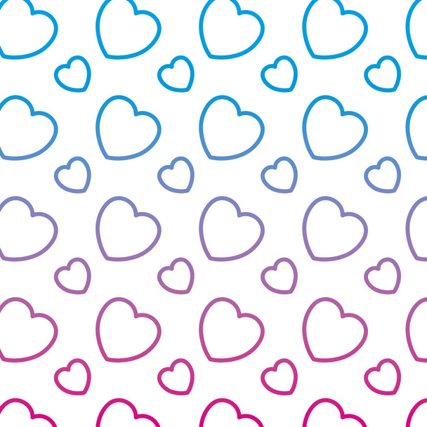 degraded line heart shape symbol of love background vector illustration - Vektor, kép