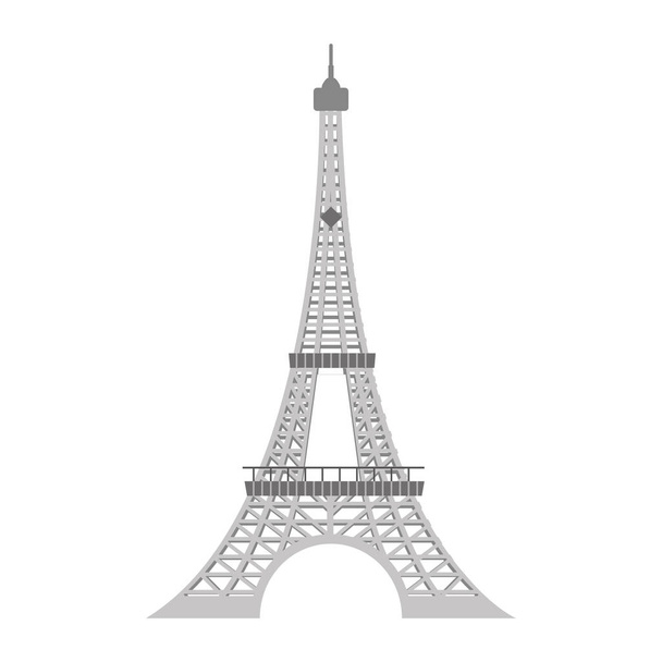 eiffel tower architecture from paris france vector illustration - Vector, Image