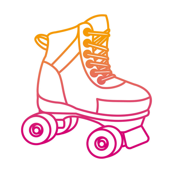 degraded line roller skate fun art style vector illustration - Vector, Image