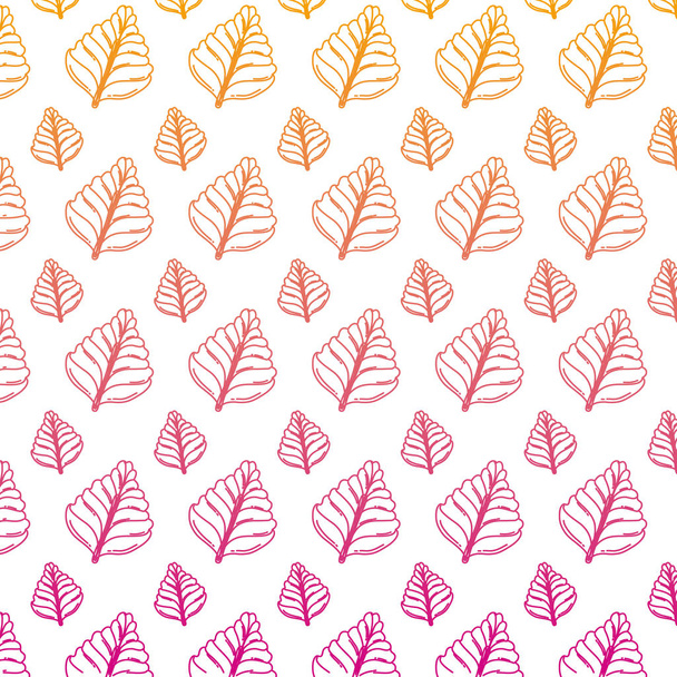 gedegradeerd lijn natuurlijke en tropische blad stijl achtergrond vectorillustratie - Vector, afbeelding