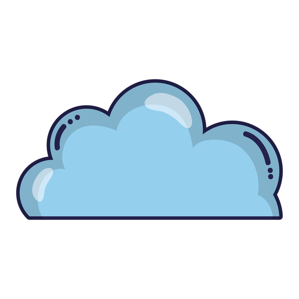Natur flauschiges Wolkenwetter im Himmelsvektor Illustration - Vektor, Bild