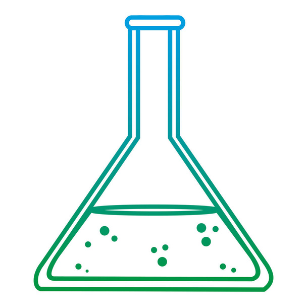 degraded line lab erlenmeyer chemical science experiment vector illustration - Vector, Image