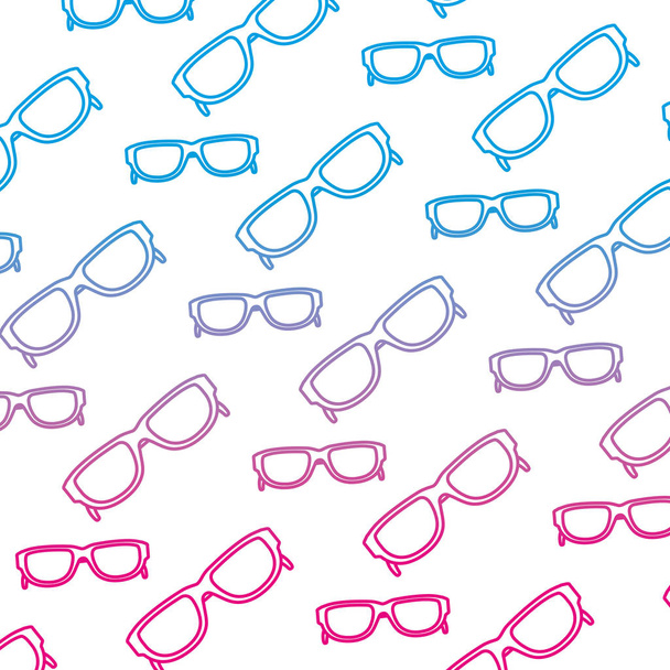 degraded line fashion sunglasses optical object background vector illustration - Vector, Image
