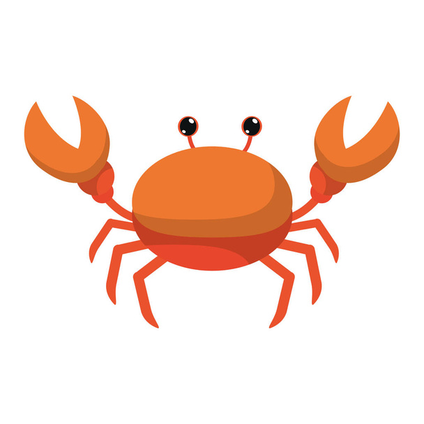 belle illustration vectorielle d'animal de mer tropicale crabe
 - Vecteur, image