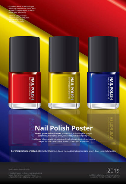 Unha polonês Poster Design Template Vector Ilustração - Vetor, Imagem