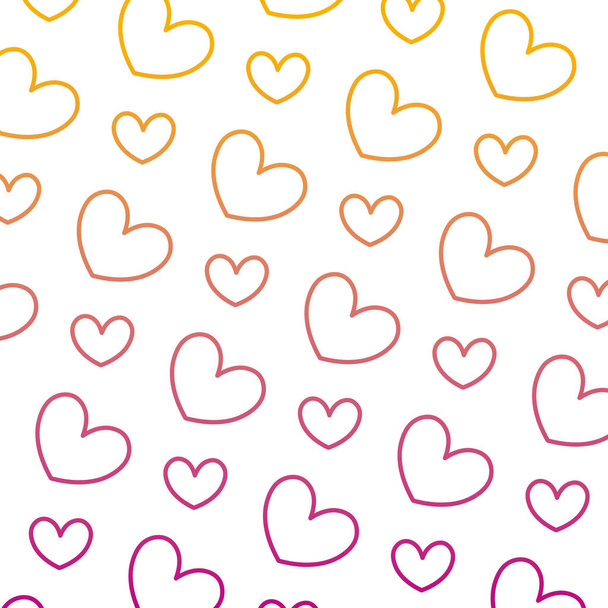 degraded line beauty heart love symbol background vector illustration - Vector, Image