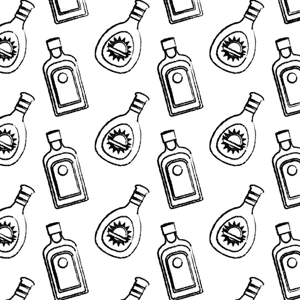 grunge hard liquor and wiskey bottle background vector illustration - Vector, Image