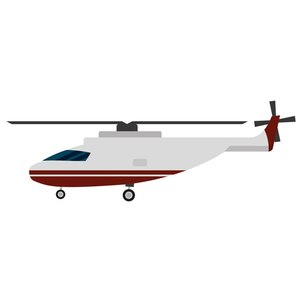 color helicopter transport service vehicle technology vector illustration - Vektor, Bild