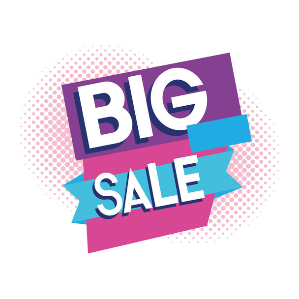 big sale special market offer vector illustration - Vector, imagen