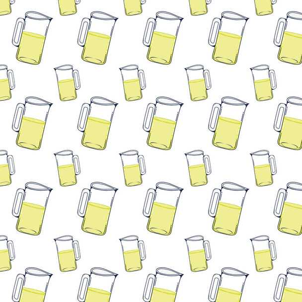 クリスタル瓶背景ベクトル図で美味しいジュース - ベクター画像