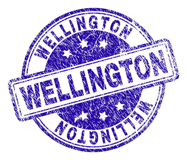 Grunge Textured WELLINGTON Stamp Seal - Vektor, kép