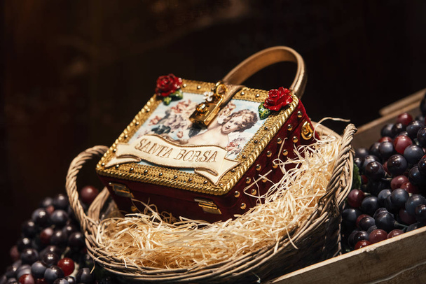 September 22, 2018: Milan, Italy -  Luxury Dolce Gabbana handbag in a store in Milan. - Photo, image