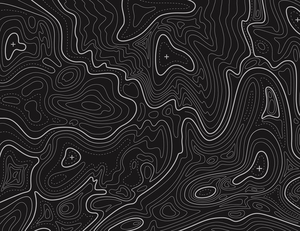 Domborzati Térkép. Topográfiai kontúrozó vonal térképészet textúra. Topográfiai megkönnyebbülés térképe. Földrajzi vektor háttér - Vektor, kép