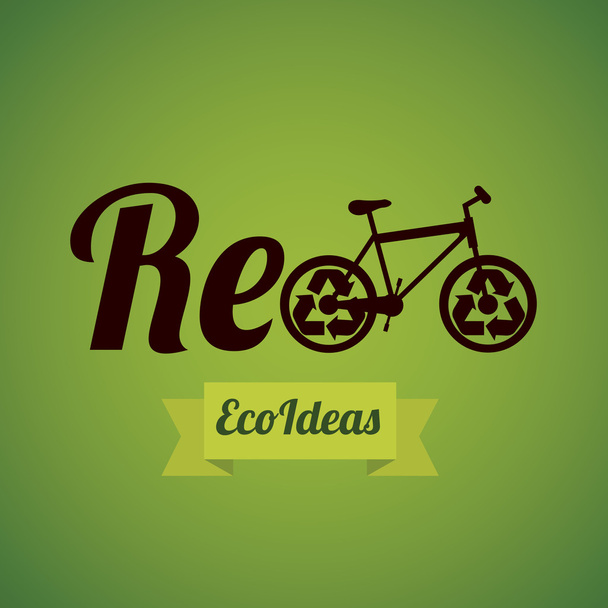 recycle, csökkentése és újrahasznosítása - Vektor, kép