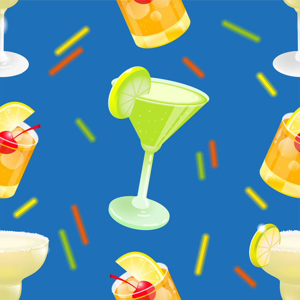 Ensemble de motif de cocktail
  - Vecteur, image