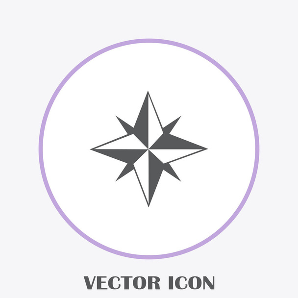 Brújula Icono plano Vector
 - Vector, Imagen