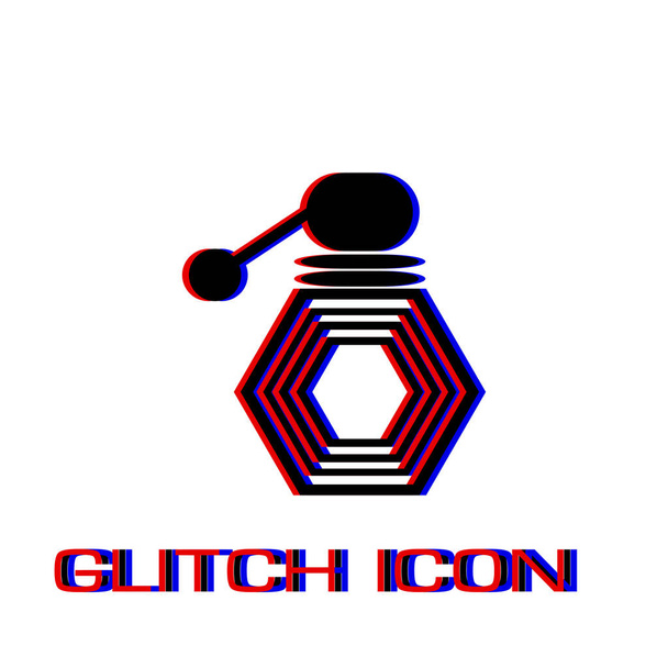Cologne icon flat. Simple pictogram - Glitch effect. Vector illustration symbol - Vector, Image